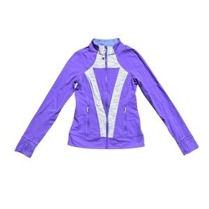 Ivivva Lululemon Girls Perfect Your Practice Full Zip Jacket Purple Size 14
